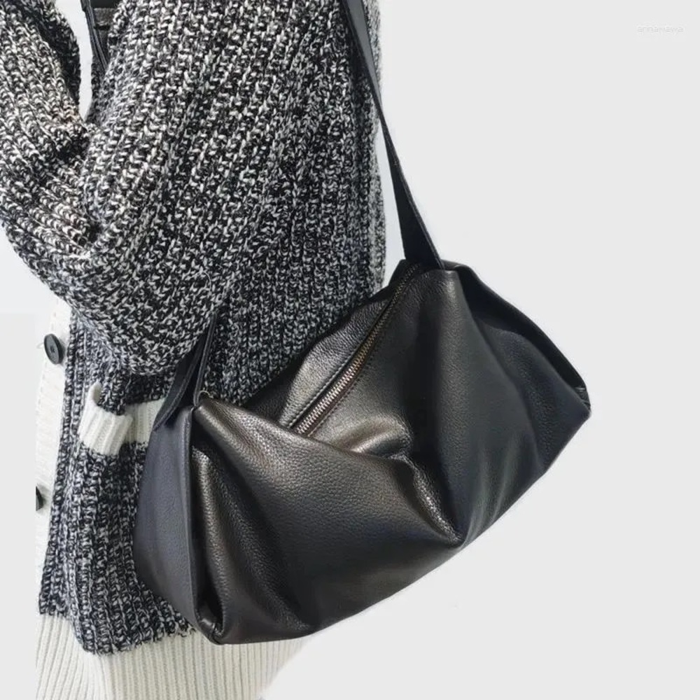 Kayla + Ava NWT Black Minimalist Vegan Leather Shoulder Bag